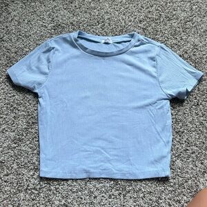 Garage Blue Crop T-Shirt